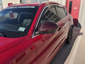 Maserati Grecale Mirror Covers - Carbon Fiber - Caps - Feroce Carbon - Red Carbon Maserati Grecale Mirror Covers - Carbon Fiber - Caps - Feroce Carbon - Red Carbon